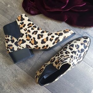 Cheetah print booties